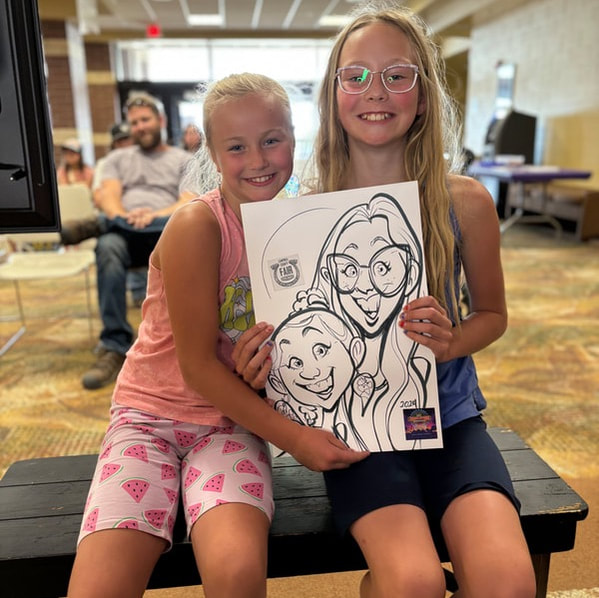The Caricature Entertainment Draws a Crowd in Gillette Wyoming at the Campbell County Fair 2024.