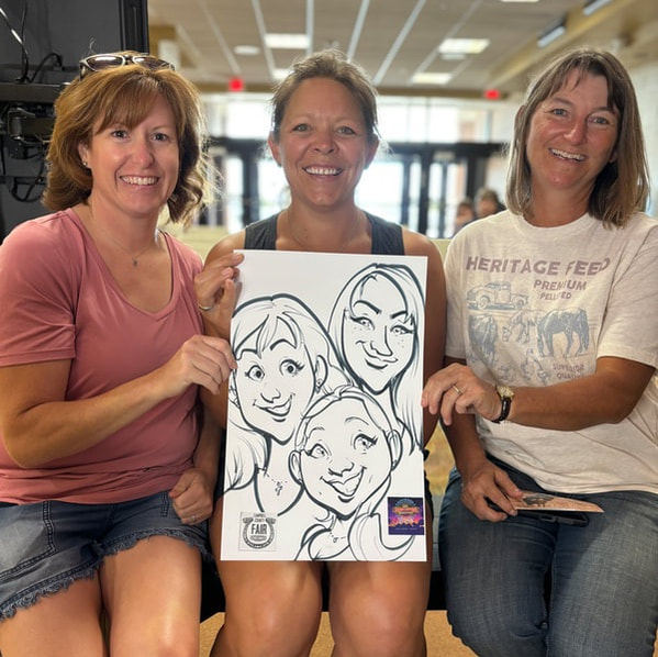 The Caricature Entertainment Draws a Crowd in Gillette Wyoming at the Campbell County Fair 2024.
